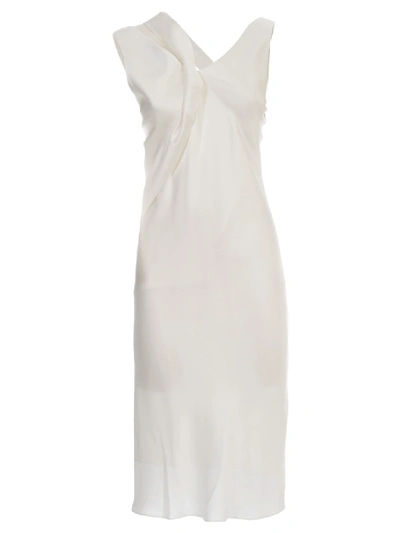 Shop Helmut Lang Sleveless Long Dress In Neutrals