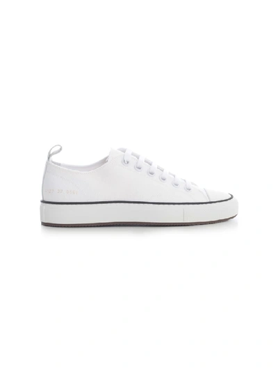Shop Common Projects Sneakers Gold Foil Article Stamp At Heel Counter In White