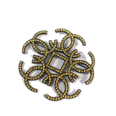 Pre-owned Chanel Strass Cc Brooch In Not Applicable