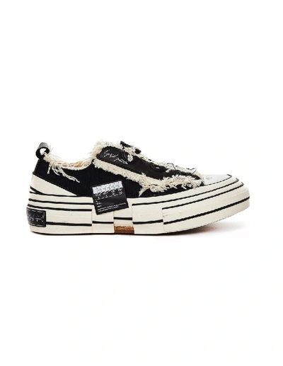 Shop Yohji Yamamoto Black & White Cotton Sneakers