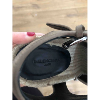Pre-owned Balenciaga Sandals In Khaki