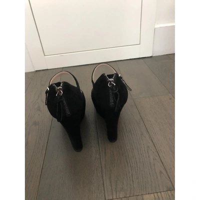 Pre-owned Miu Miu Sandals In Black