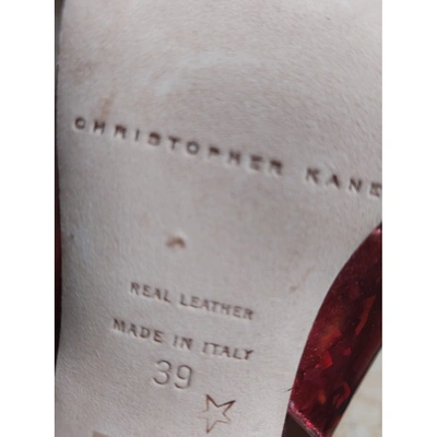 Pre-owned Christopher Kane Leather Sandals In Red