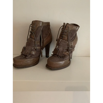 Pre-owned Tabitha Simmons Ankle Boots In Camel