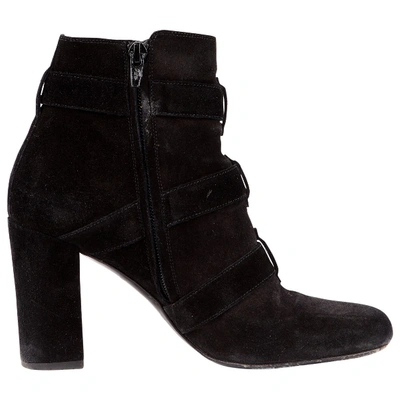 Pre-owned Saint Laurent Ankle Boots In Black