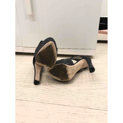 Pre-owned Miu Miu Sandals In Anthracite