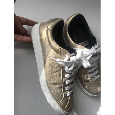 Pre-owned Dsquared2 Gold Leather Trainers
