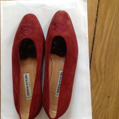 Pre-owned Sonia Rykiel Ballet Flats In Burgundy