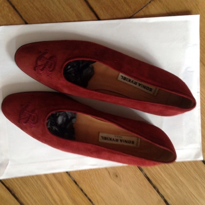 Pre-owned Sonia Rykiel Ballet Flats In Burgundy