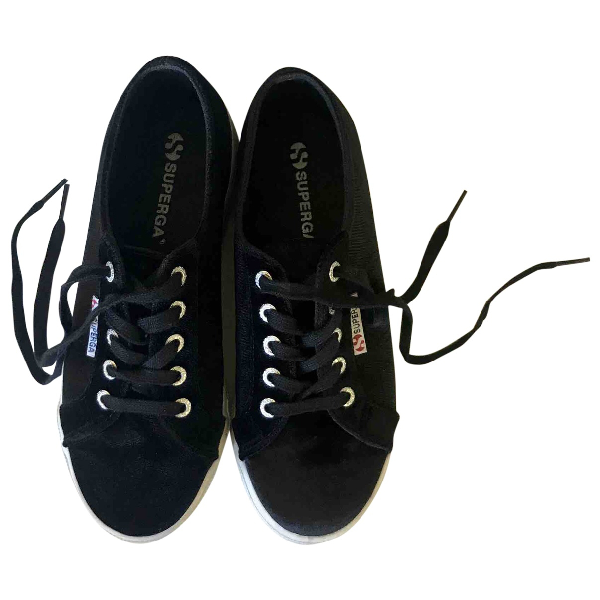 superga black velvet sneakers