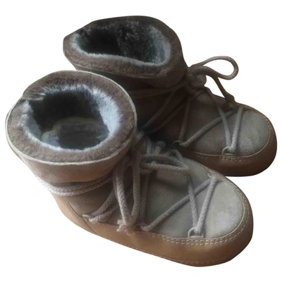 Pre-owned Ienki Ienki Beige Leather Boots