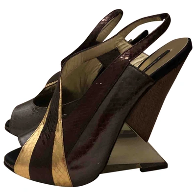 Pre-owned Diego Dolcini Leather Heels In Multicolour