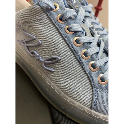 Pre-owned Karl Blue Leather Trainers