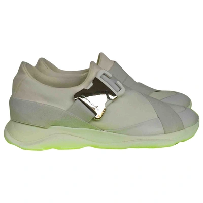 Pre-owned Christopher Kane Cloth Trainers In White