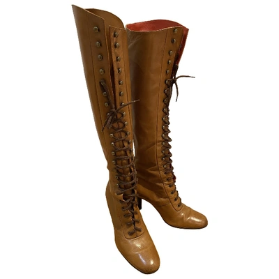 Pre-owned Michel Vivien Camel Leather Boots