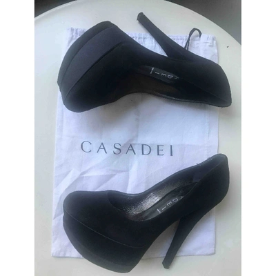 Pre-owned Casadei Heels In Black