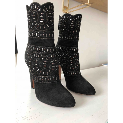 Pre-owned Alaïa Ankle Boots In Black