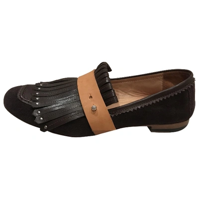 Pre-owned Giacomorelli Flats In Brown