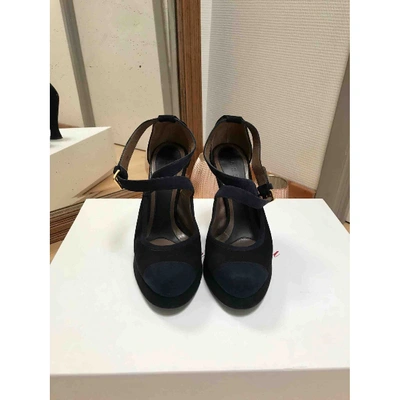 Pre-owned Marni Blue Velvet Heels