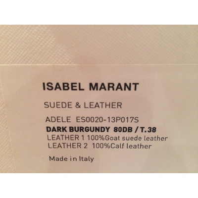Pre-owned Isabel Marant Leather Sandals In Burgundy