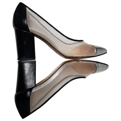 Pre-owned Bionda Castana Leather Heels In Silver