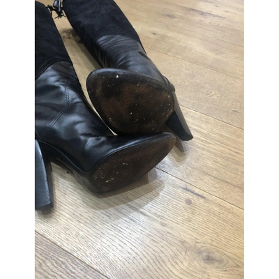 Pre-owned Costume National Black Suede Boots