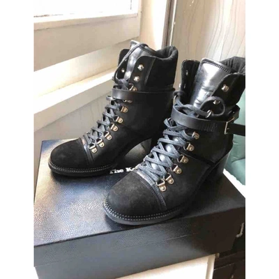 Pre-owned The Kooples Black Leather Ankle Boots