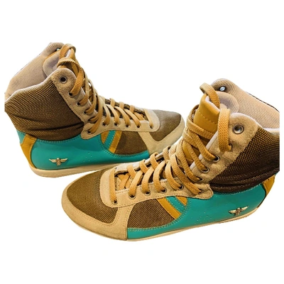 Pre-owned Creative Recreation Turquoise Leather Trainers