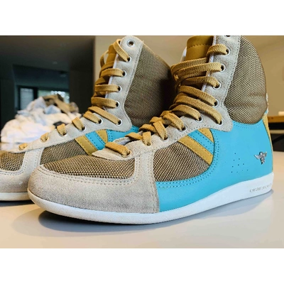 Pre-owned Creative Recreation Turquoise Leather Trainers