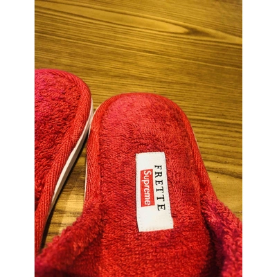 Pre-owned Supreme Cloth Espadrilles In Red