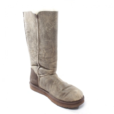 Pre-owned Ugg Beige Leather Boots