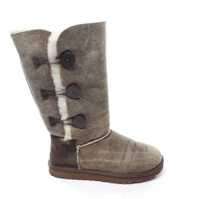 Pre-owned Ugg Beige Leather Boots