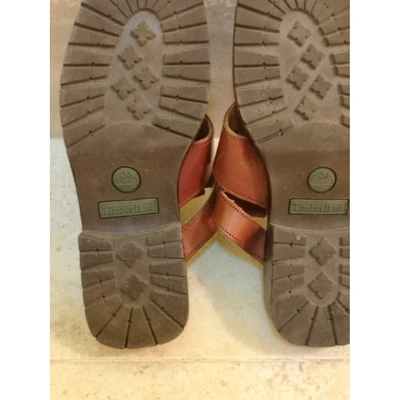 Pre-owned Timberland Brown Leather Sandals