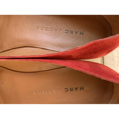 Pre-owned Marc Jacobs Red Suede Ballet Flats