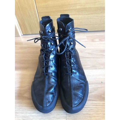 Pre-owned Loewe Black Leather Ankle Boots