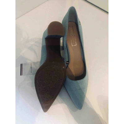Pre-owned Tommy Hilfiger Blue Cloth Heels