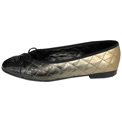 Pre-owned Chanel Black Patent Leather Ballet Flats