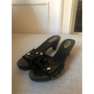 Pre-owned Tod's Black Patent Leather Mules & Clogs