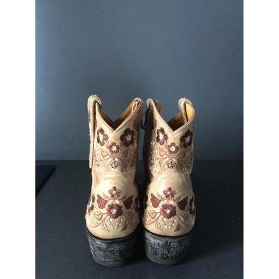 Pre-owned Mexicana Beige Leather Ankle Boots