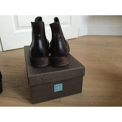 Pre-owned Moma Brown Leather Ankle Boots