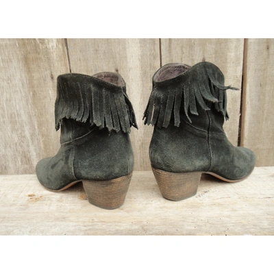 Pre-owned Maje Ankle Boots In Anthracite