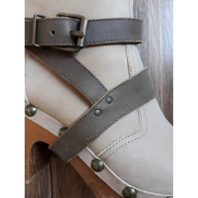 Pre-owned Tatoosh Beige Suede Ankle Boots