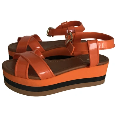 Pre-owned Fendi Sandal In Orange