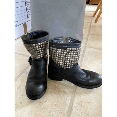 Pre-owned Ash Black Leather Boots