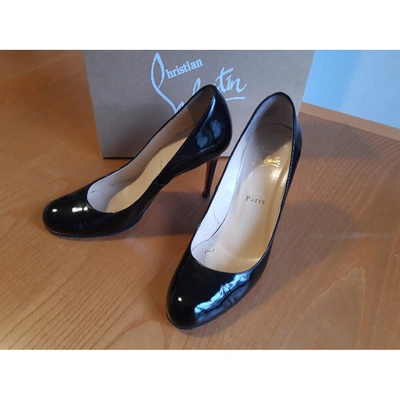 Pre-owned Christian Louboutin Simple Pump Patent Leather Heels In Black