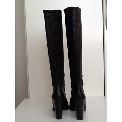 Pre-owned Plein Sud Leather Boots In Black