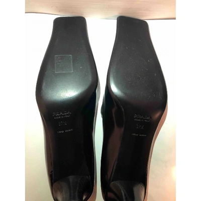 Pre-owned Prada Leather Heels In Black