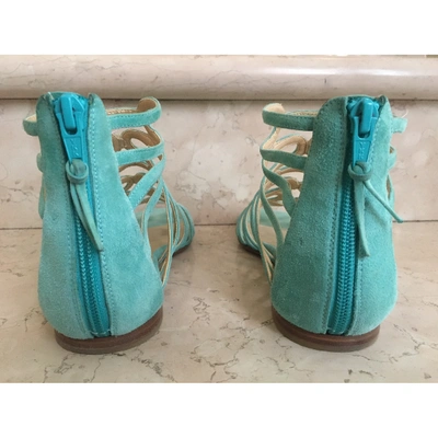 Pre-owned Stuart Weitzman Sandals In Turquoise