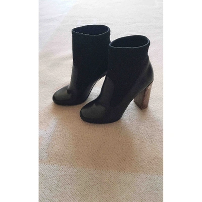 NEIL BARRETT Pre-owned Leather Ankle Boots In Black