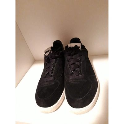 Pre-owned Diadora Black Leather Trainers